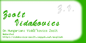 zsolt vidakovics business card